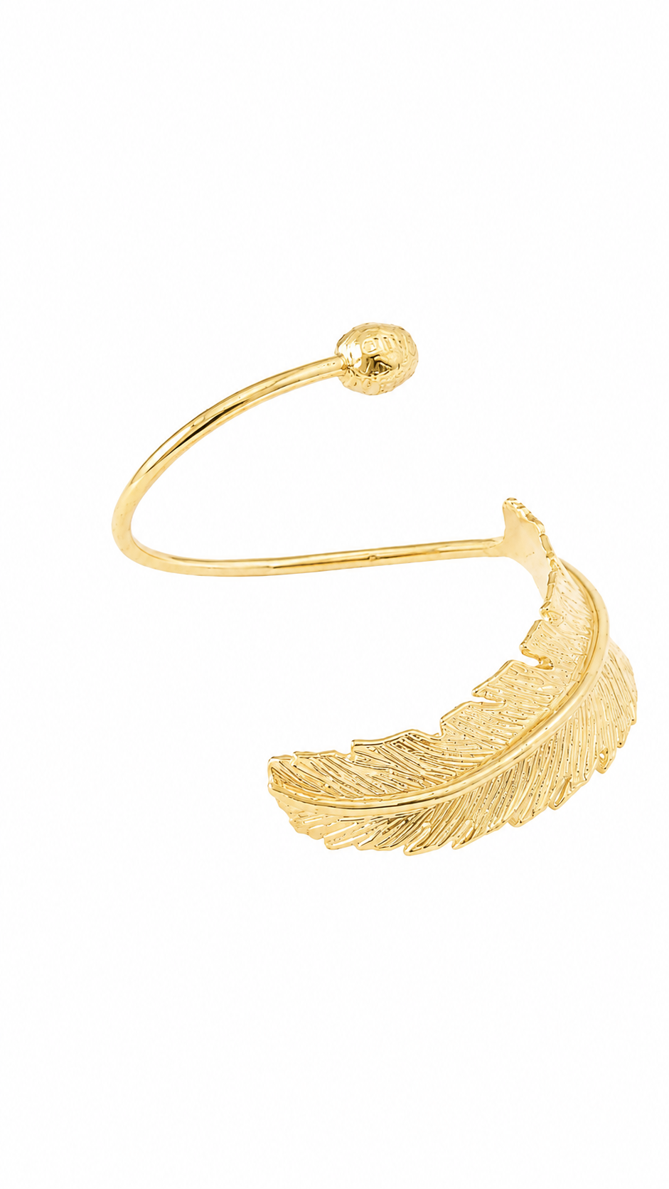 Bracciale in bronzo piuma